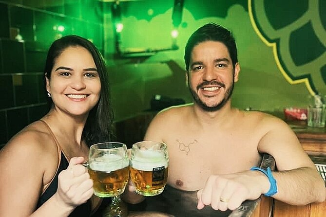 Budapest BeerSpa with Unlimited Beer and Optional Széchenyi Bath - The 45-minute beer tub session: unlimited draft right at the waterline