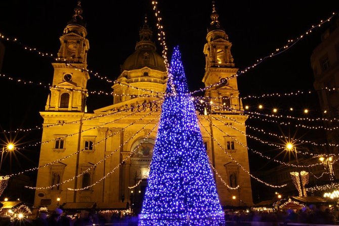 Budapest Christmas Market Tour with Basilica visit & Chimney cake - St. Stephen’s Basilica: nativity scene and a facade light show
