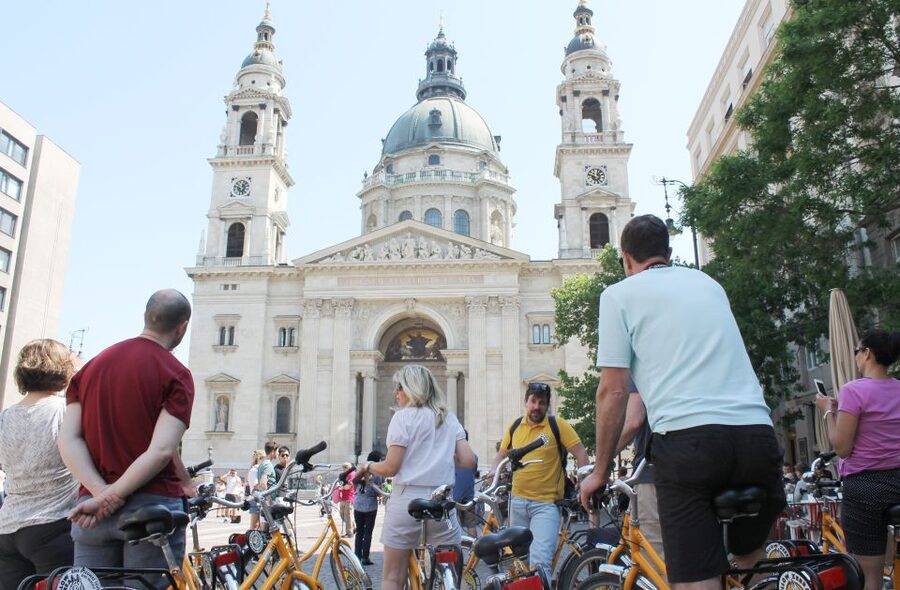 Budapest: Danube River Views Bike Ride - Pest essentials: Basilica, Great Synagogue, Parliament area, and Liberty Square
