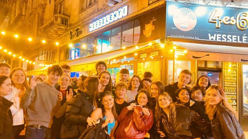 Budapest: Guided Bar Crawl with 1 Hour Open Bar and Shots - Your first ruin bar: the welcome shot and group momentum