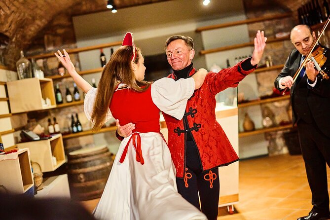 Budapest: Hungarian Folklore Dance Performance & Concert Ticket - On stage: traditional music, costume changes, and athletic footwork