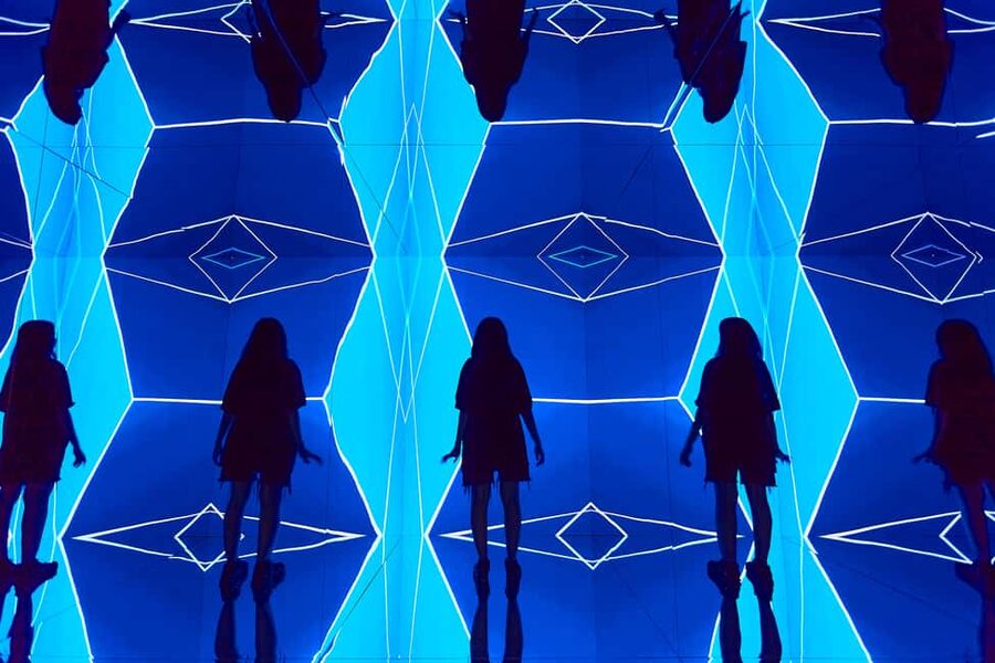 Budapest: Light Art Museum - Immersive New Media Experience - Entering the repurposed market hall, where the setting does half the work