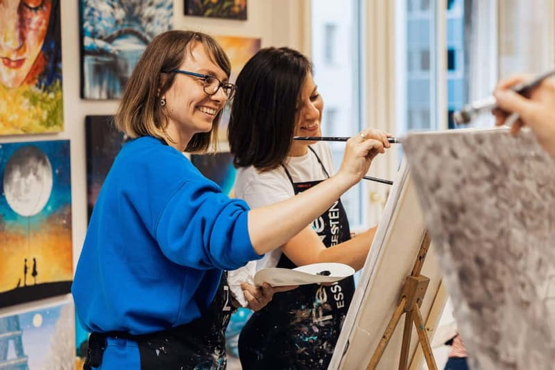 Budapest: Paint and sip experience - Group Size, The Social Vibe, And Who This Fits