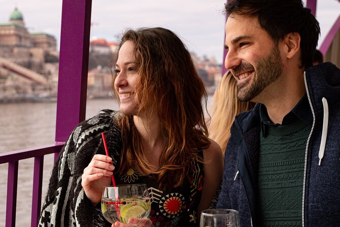 Cocktail Cruise and City Views on the Danube in Budapest - Parliament and the Houses of Power Lit Up Along the Bank