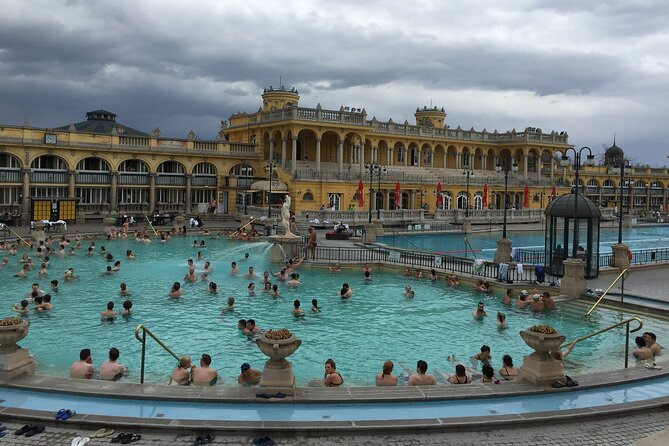 Entrance to Szechenyi Spa in Budapest - What to bring to Széchenyi Baths, towels, slippers, and the swim cap issue