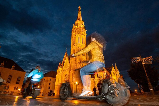 Small-Group Night Tour in Budapest on MonsteRoller e-Scooters - Stop 2 and 3: Clark Adam Square and Széchenyi Chain Bridge
