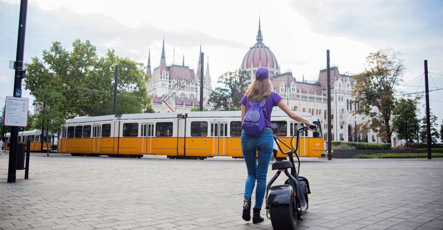 Top sights of Pest downtown on e-scooters incl. Parliament - Safety Briefing and Training You Should Not Skip